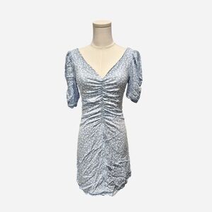 Zara Light Blue Polka Dot Mini Dress